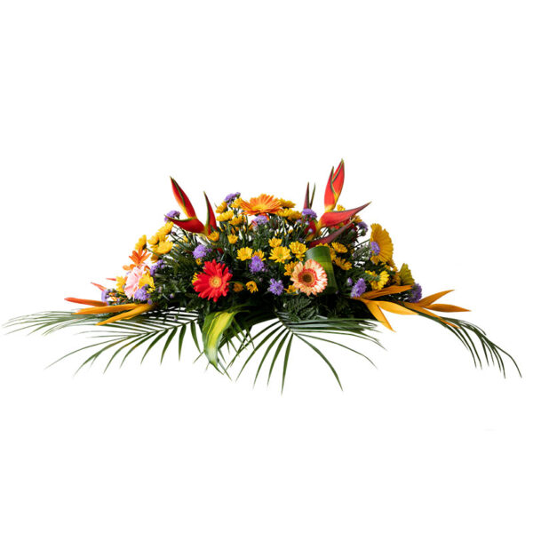 Tributo De Condolencias con Flor Tropical